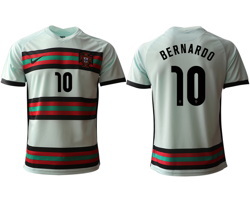 Men 2021 European Cup Portugal away aaa version grey #10 Soccer Jersey->portugal jersey->Soccer Country Jersey